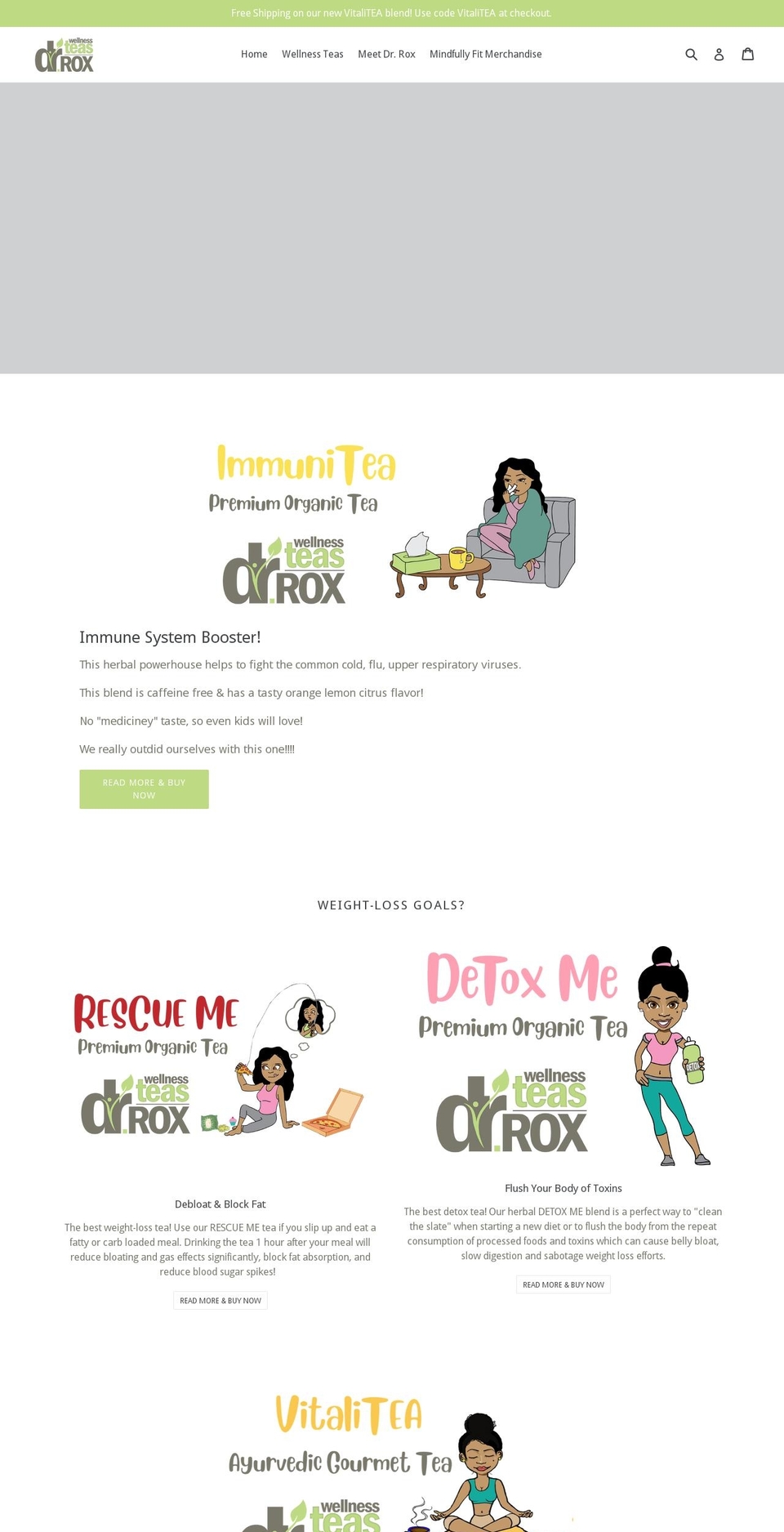 mydrroxteas.com — Shopify storefront screenshot