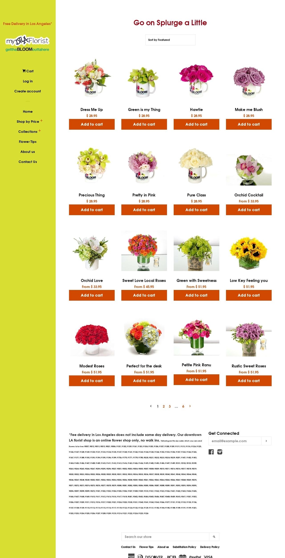 mydtlaflorist.com — Shopify storefront screenshot