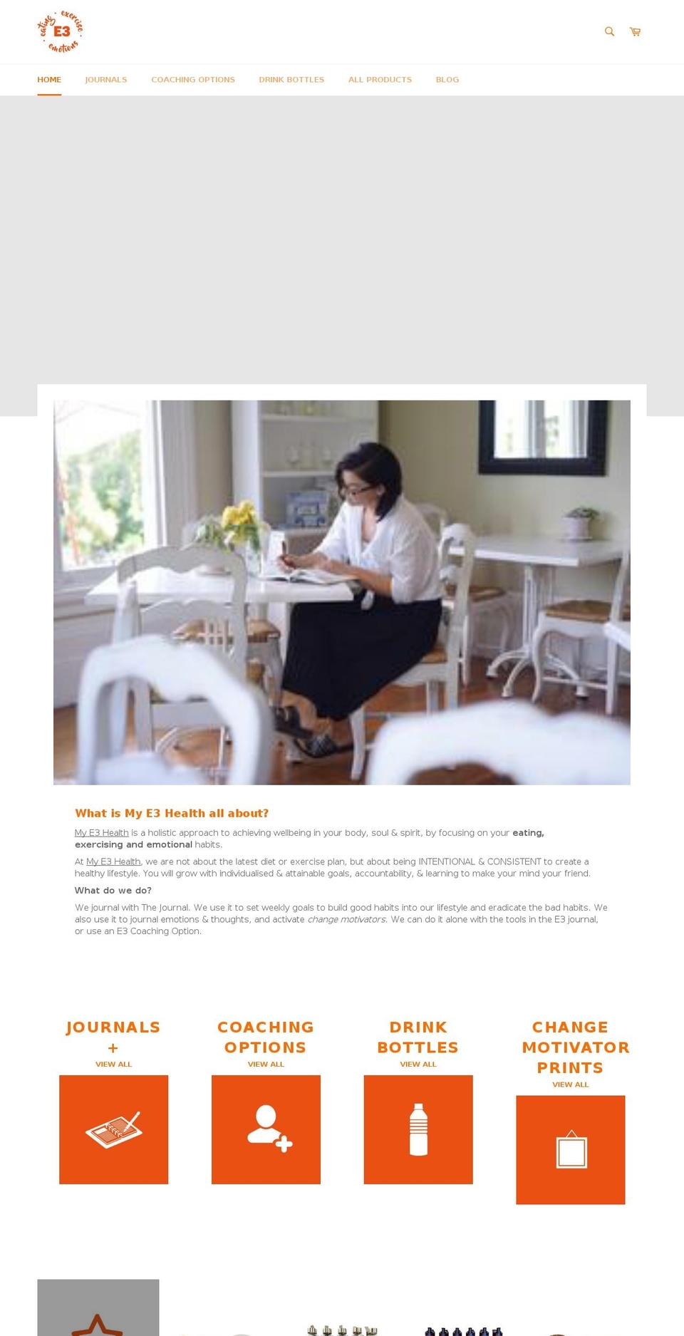 mye3health.com shopify website screenshot