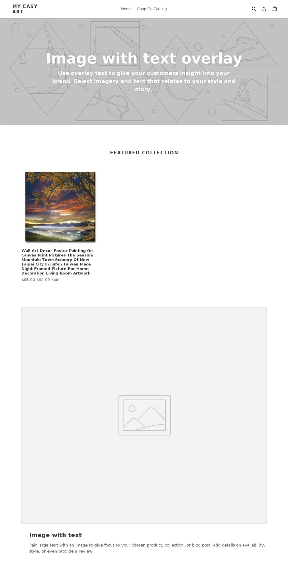 myeasyart.com — Shopify storefront screenshot