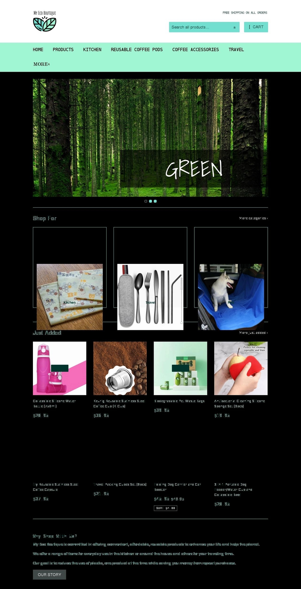 myecoboutique.com shopify website screenshot