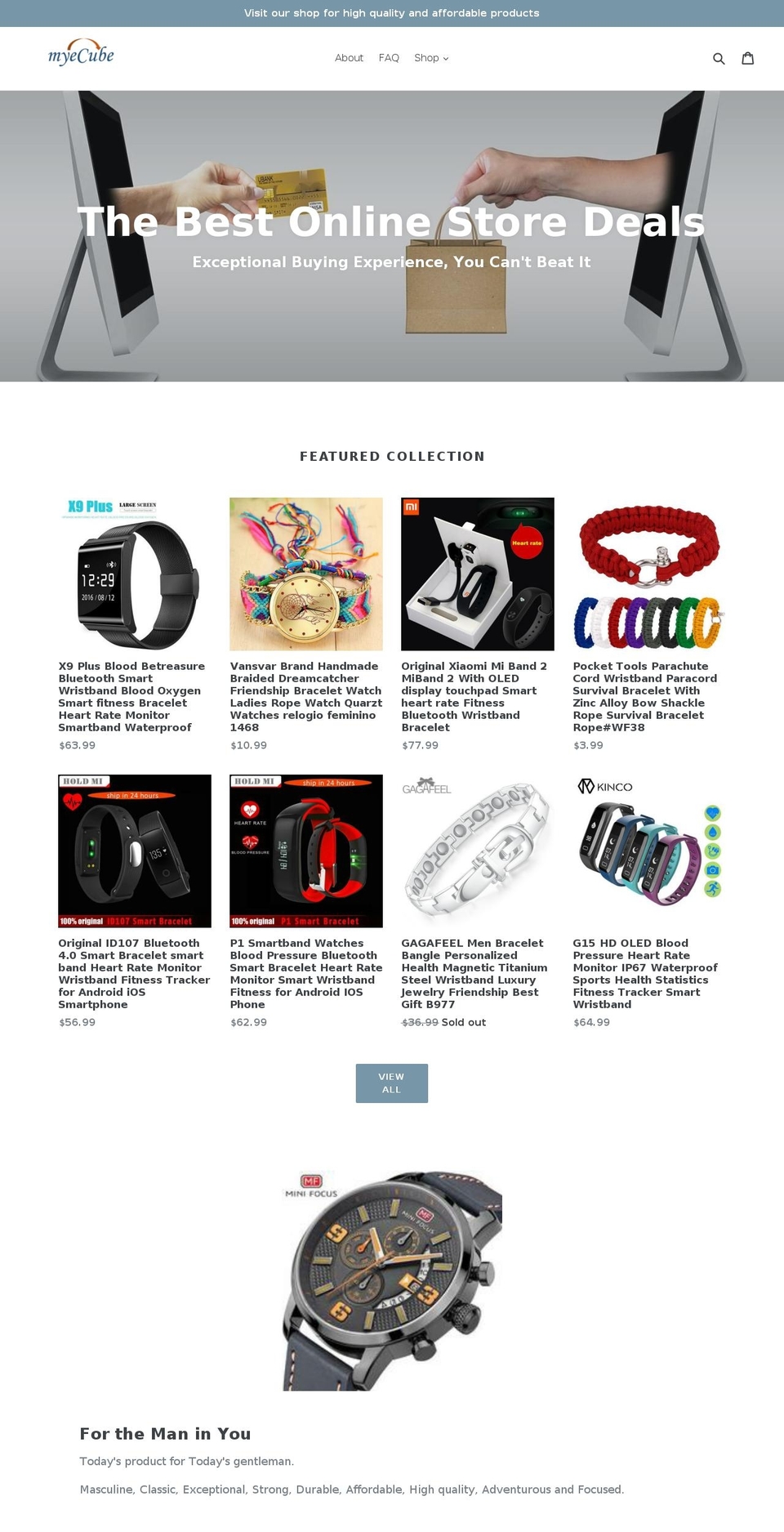 myecube.com — Shopify storefront screenshot