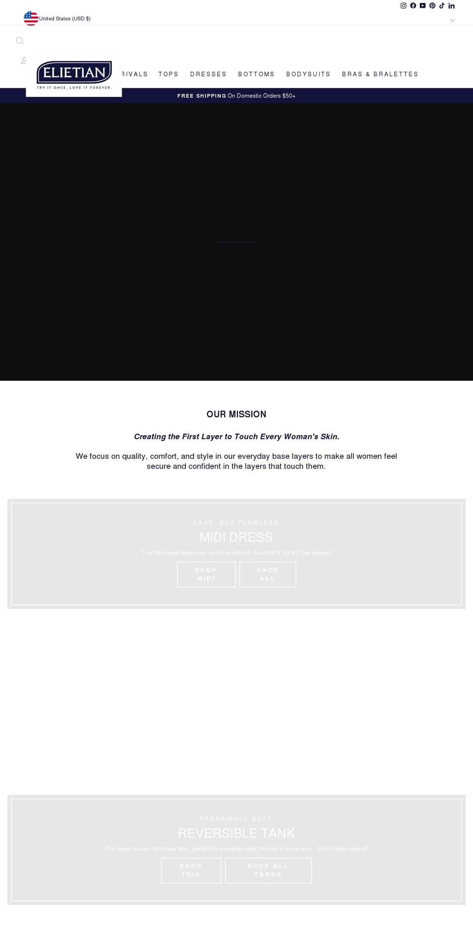 myelietian.com shopify website screenshot