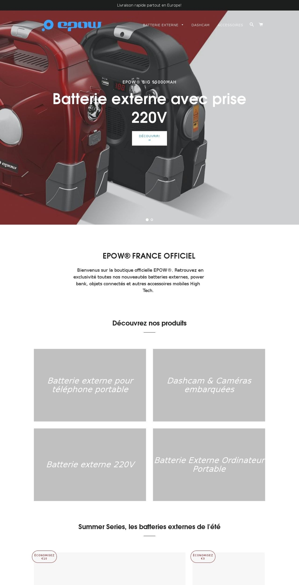 myepow.com — Shopify storefront screenshot