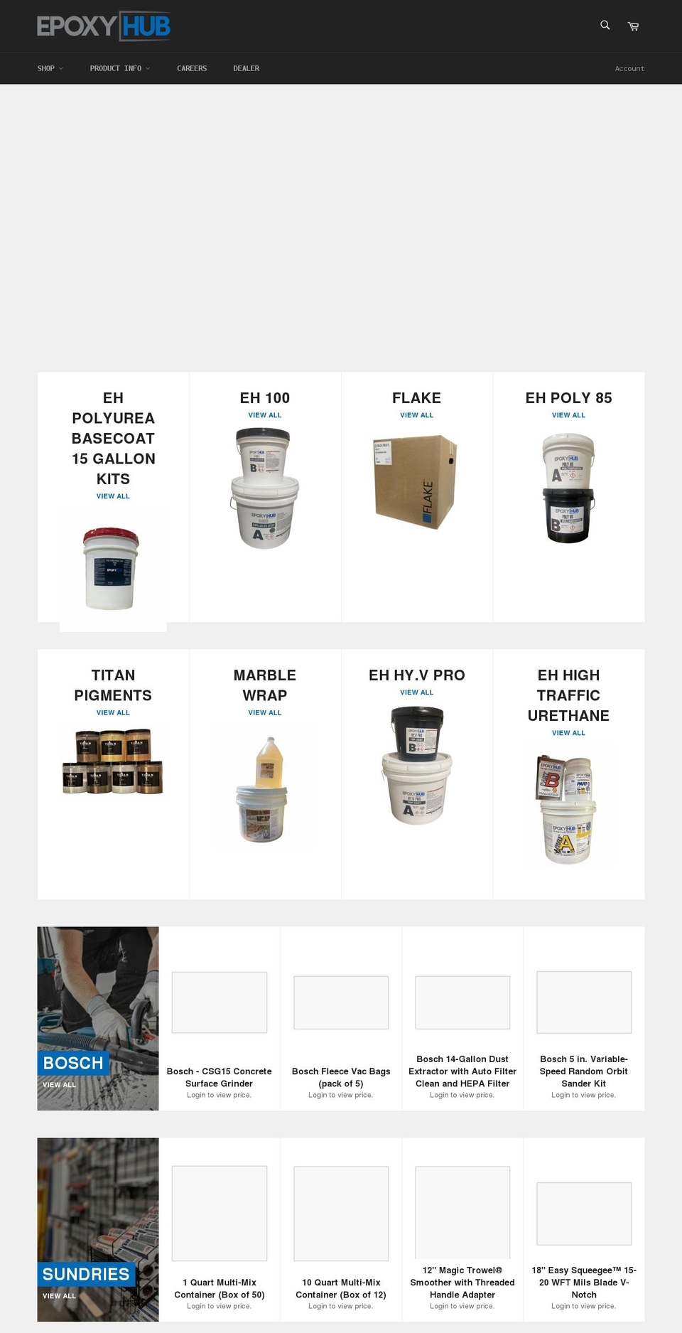 myepoxyhub.com shopify website screenshot
