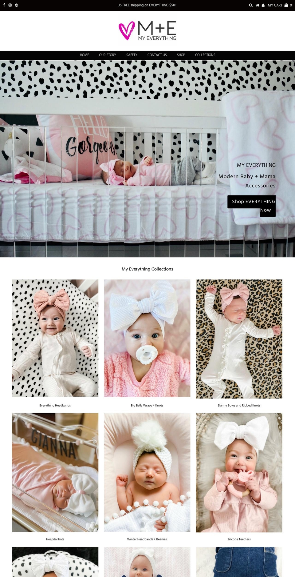 myeverythingbaby.com shopify website screenshot