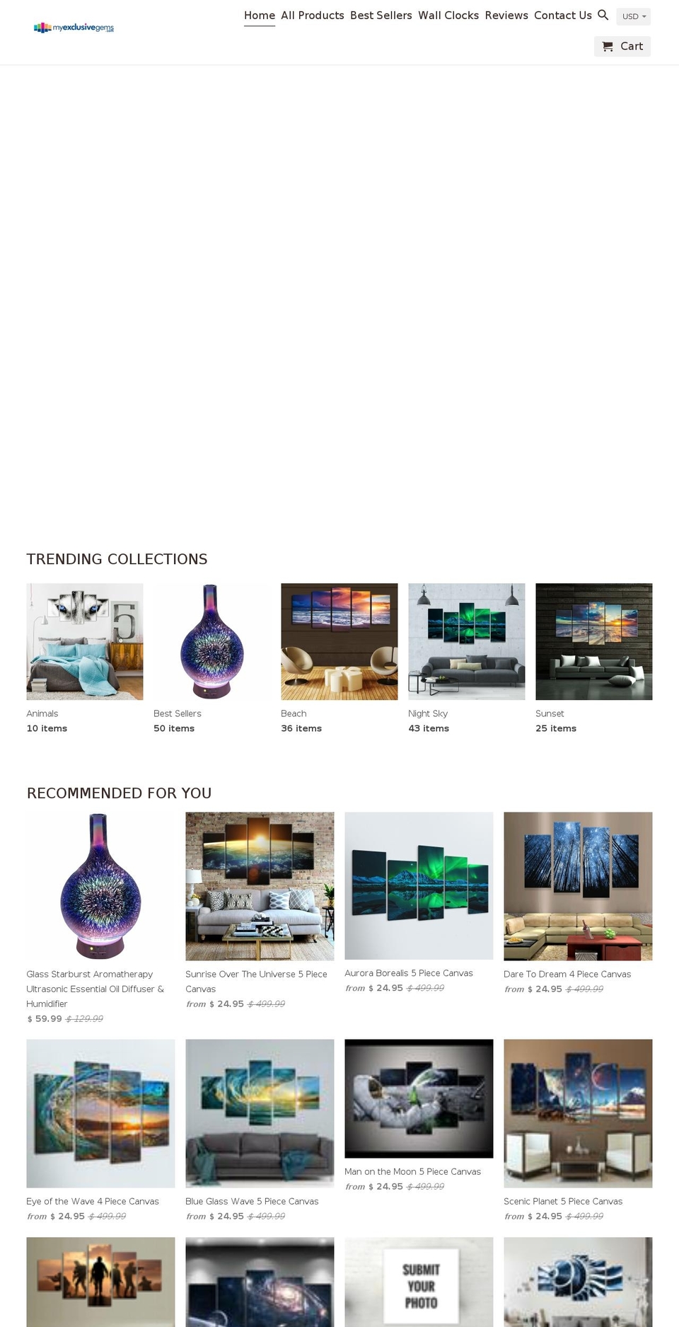 Copy of Retina Shopify theme site example myexclusivegems.com