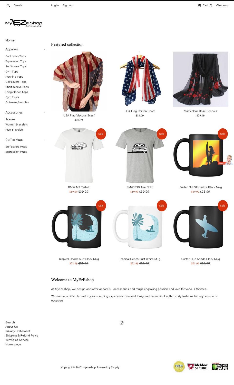 myezeshop.com shopify website screenshot
