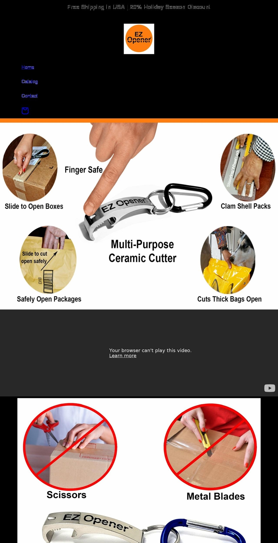 myezopener.com shopify website screenshot