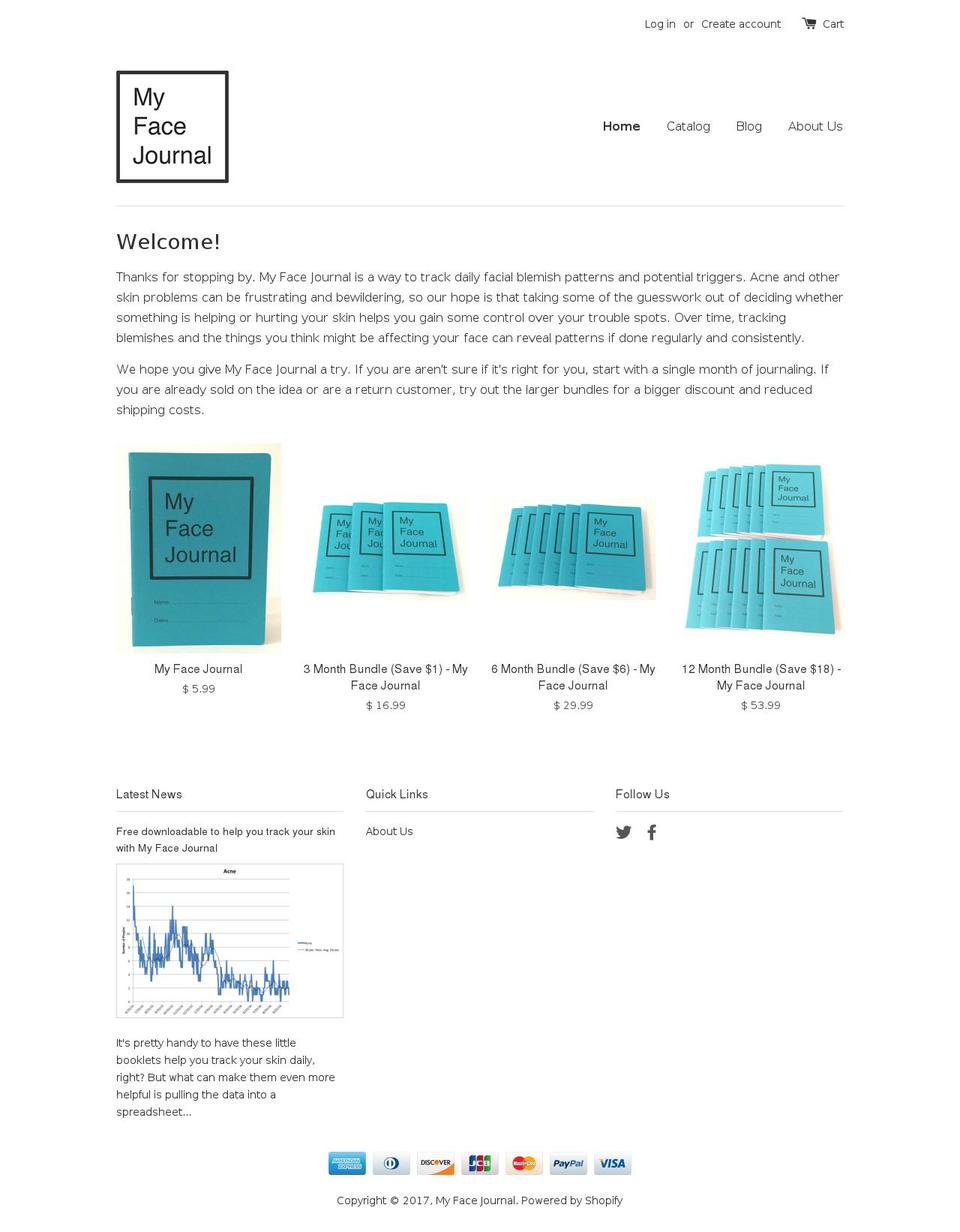 myfacejournal.com shopify website screenshot