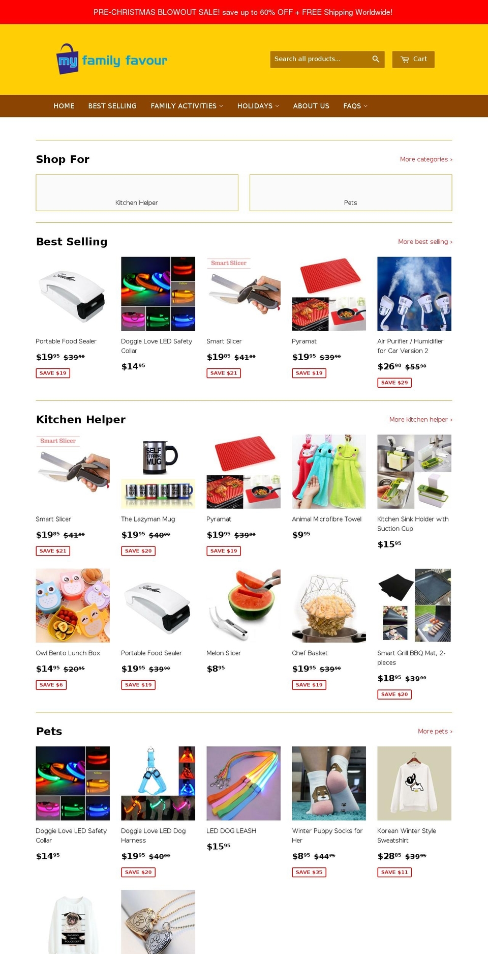 myfamilyfavour.com shopify website screenshot