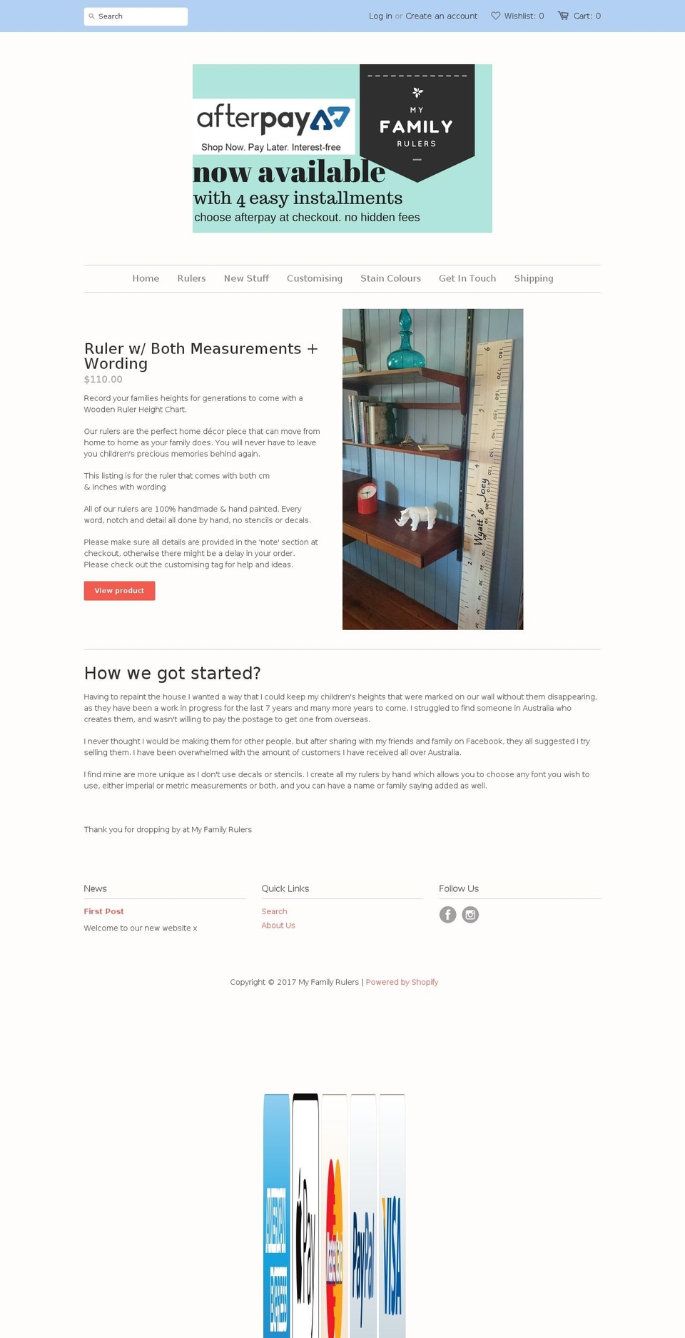 myfamilyrulers.com shopify website screenshot