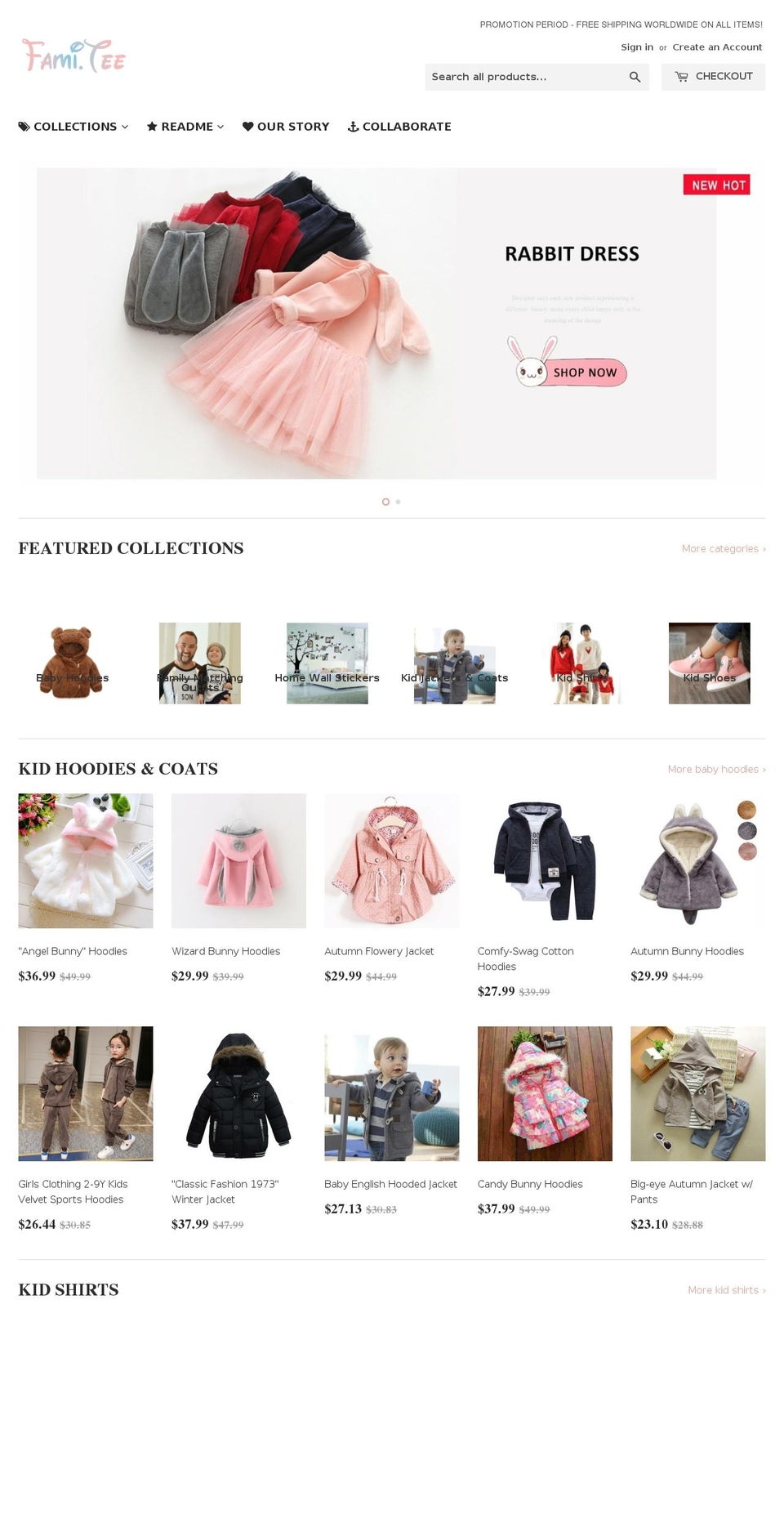 myfamitee.com — Shopify storefront screenshot