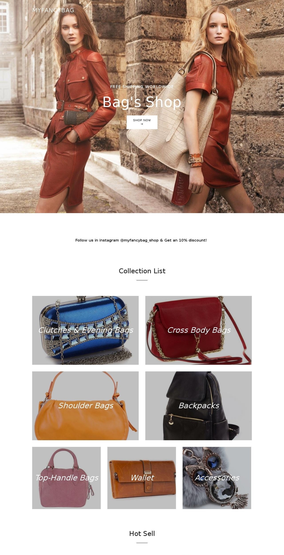 myfancybag.com shopify website screenshot