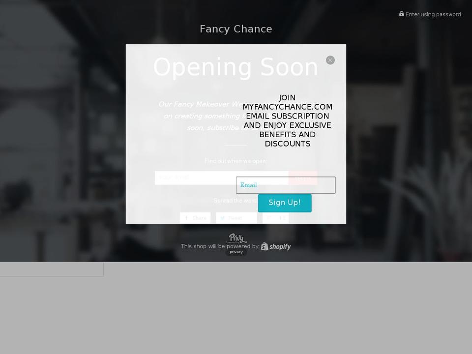 myfancychance.com shopify website screenshot