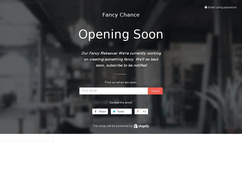 myfancychance.net shopify website screenshot