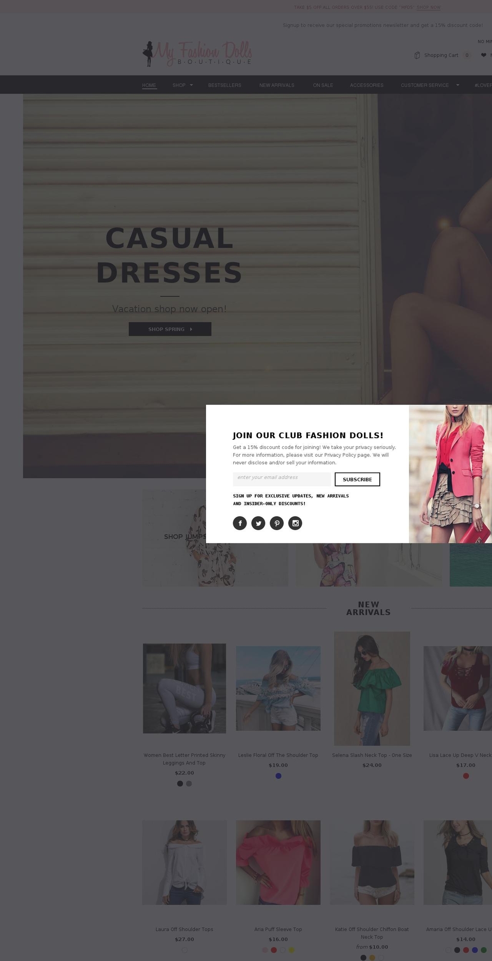 myfashiondolls.net shopify website screenshot