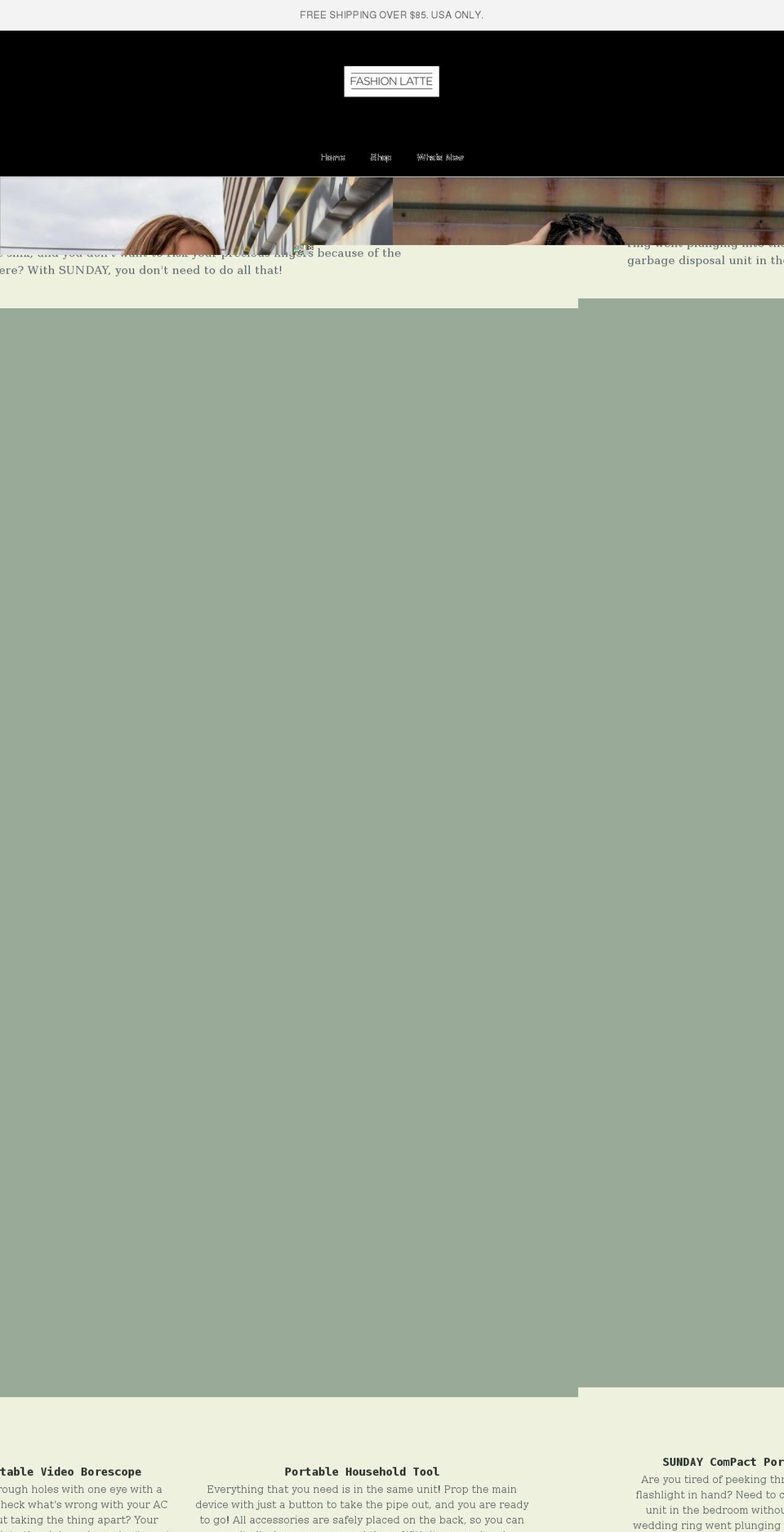 myfashionlatte.com shopify website screenshot