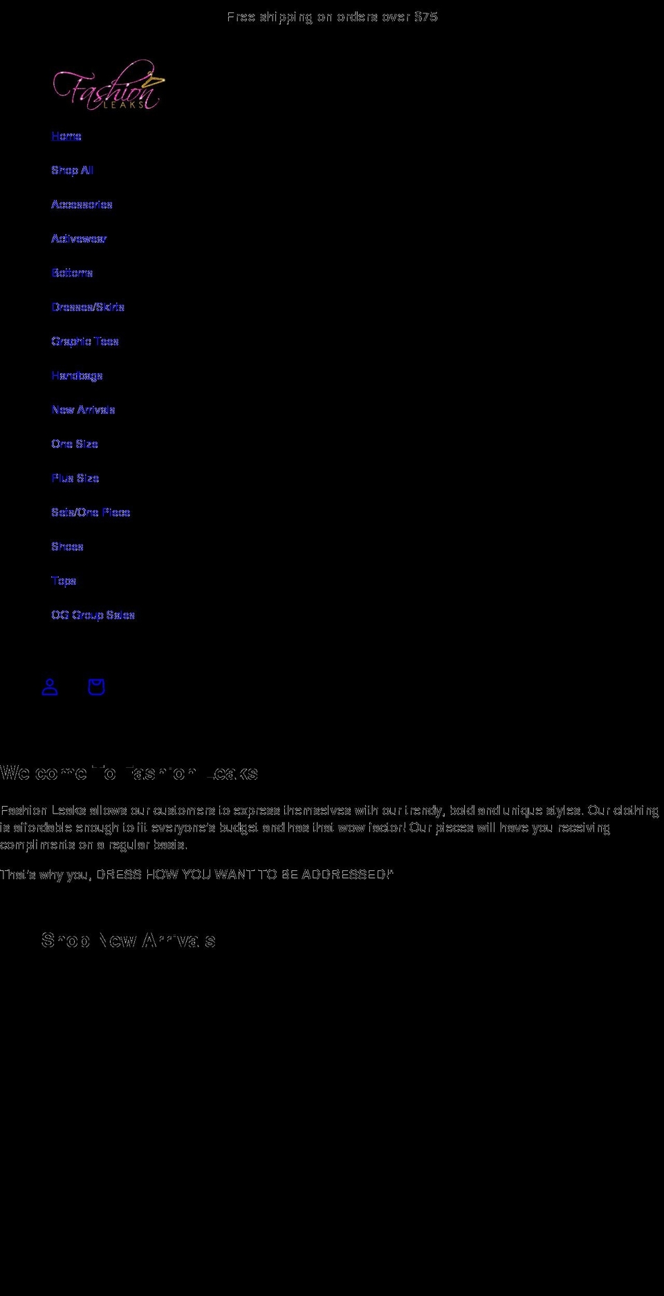 myfashionleaks.com shopify website screenshot