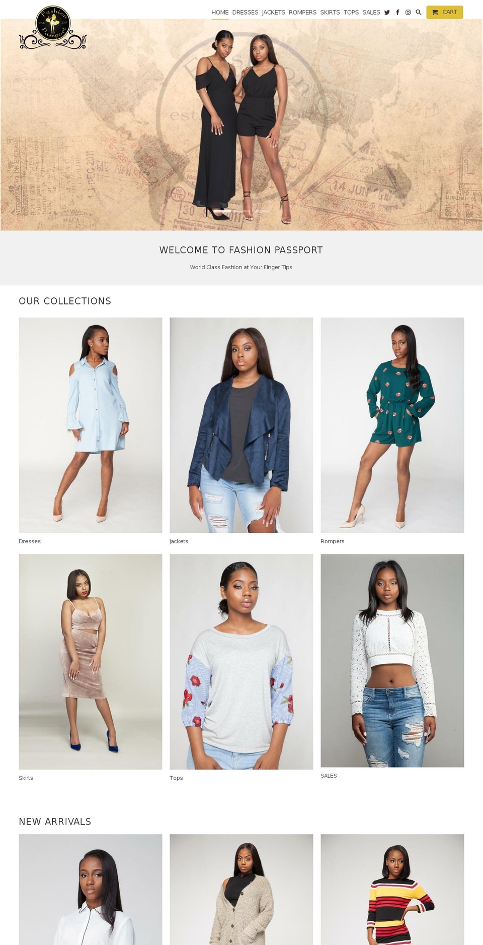 myfashionpassport.com shopify website screenshot