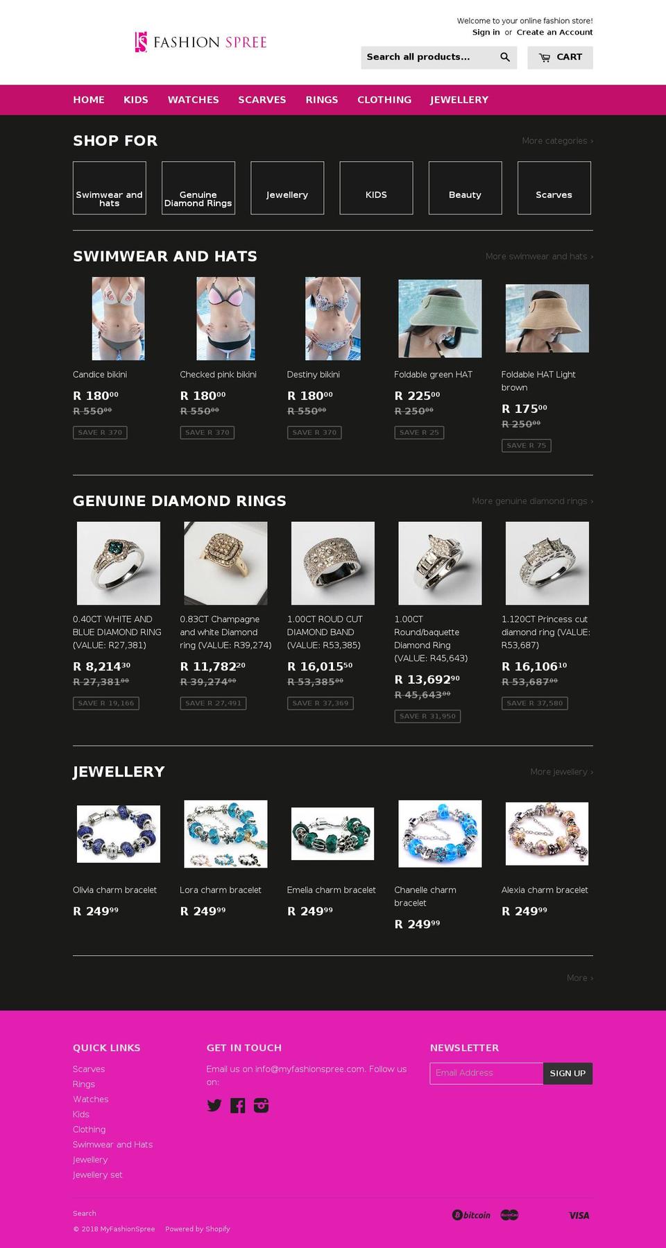 myfashionspree.com — Shopify storefront screenshot