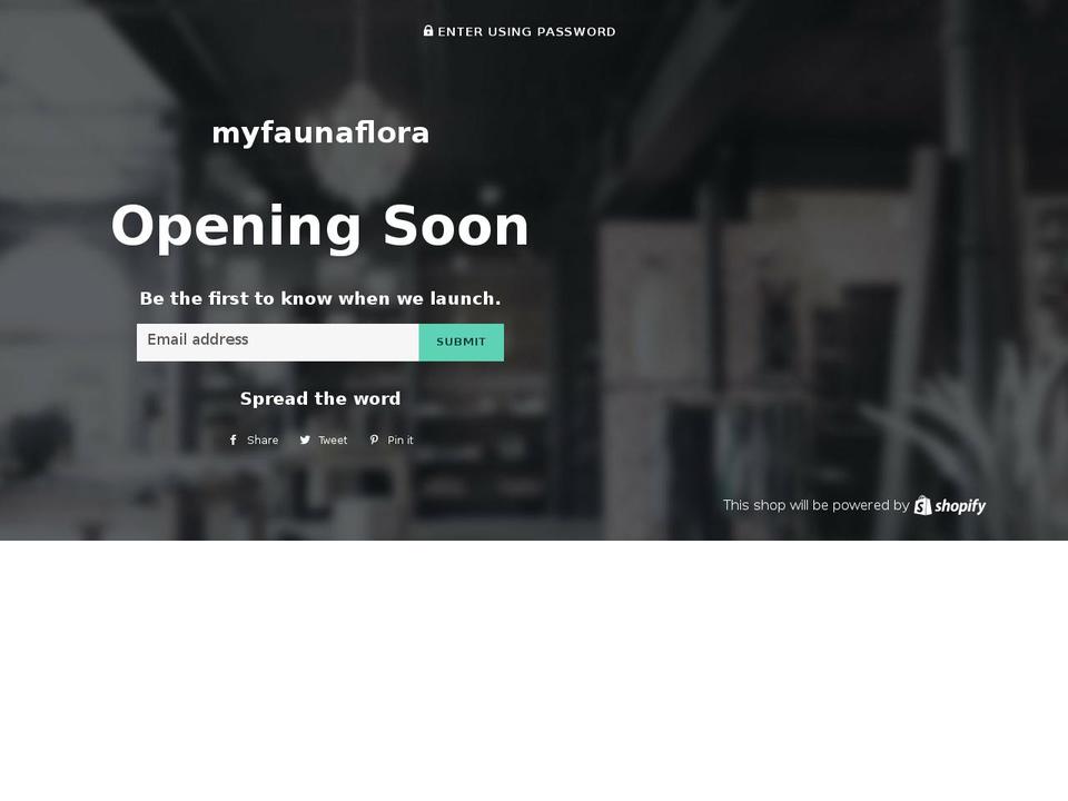 myfaunaflora.com — Shopify storefront screenshot