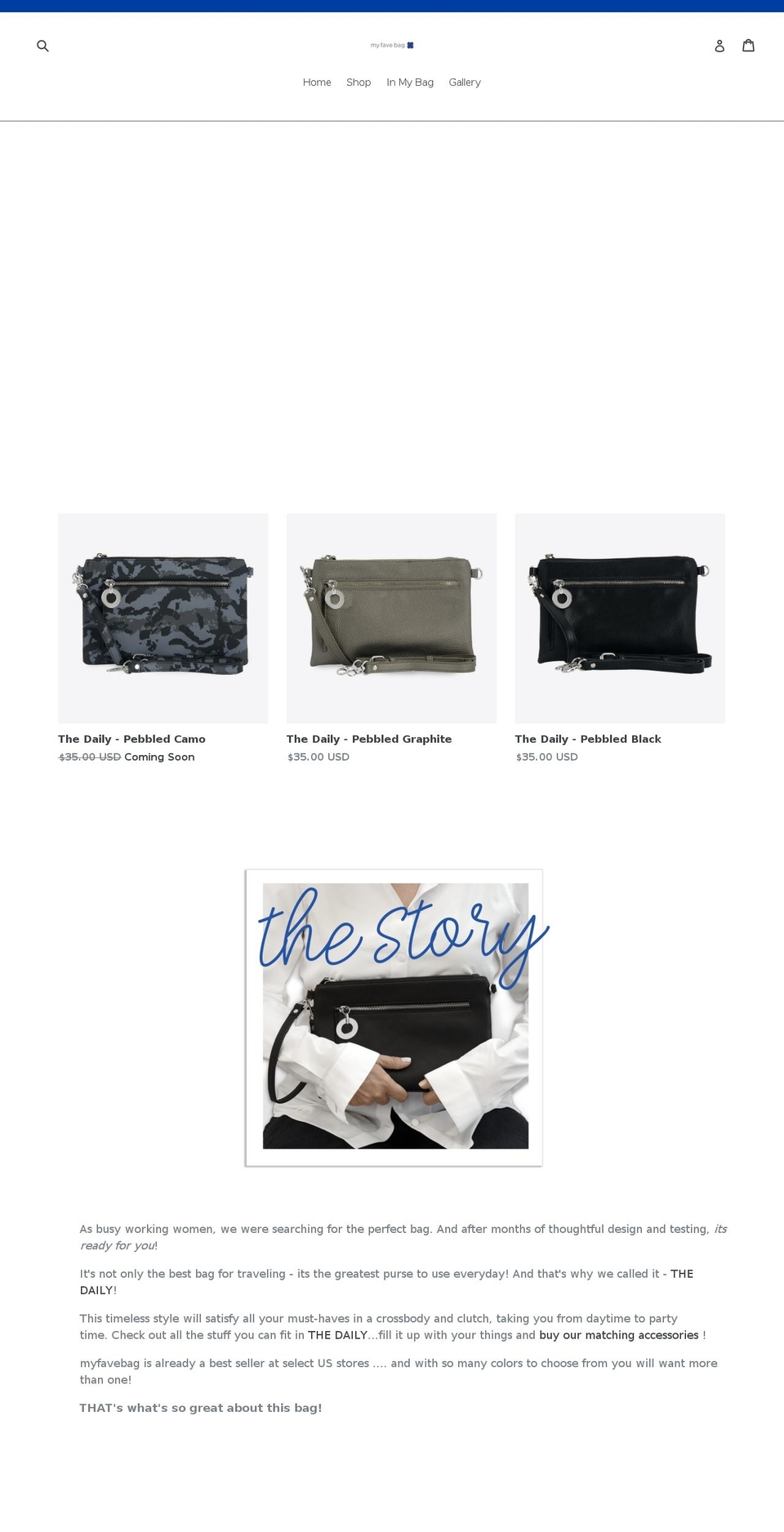 myfavebag.com — Shopify storefront screenshot