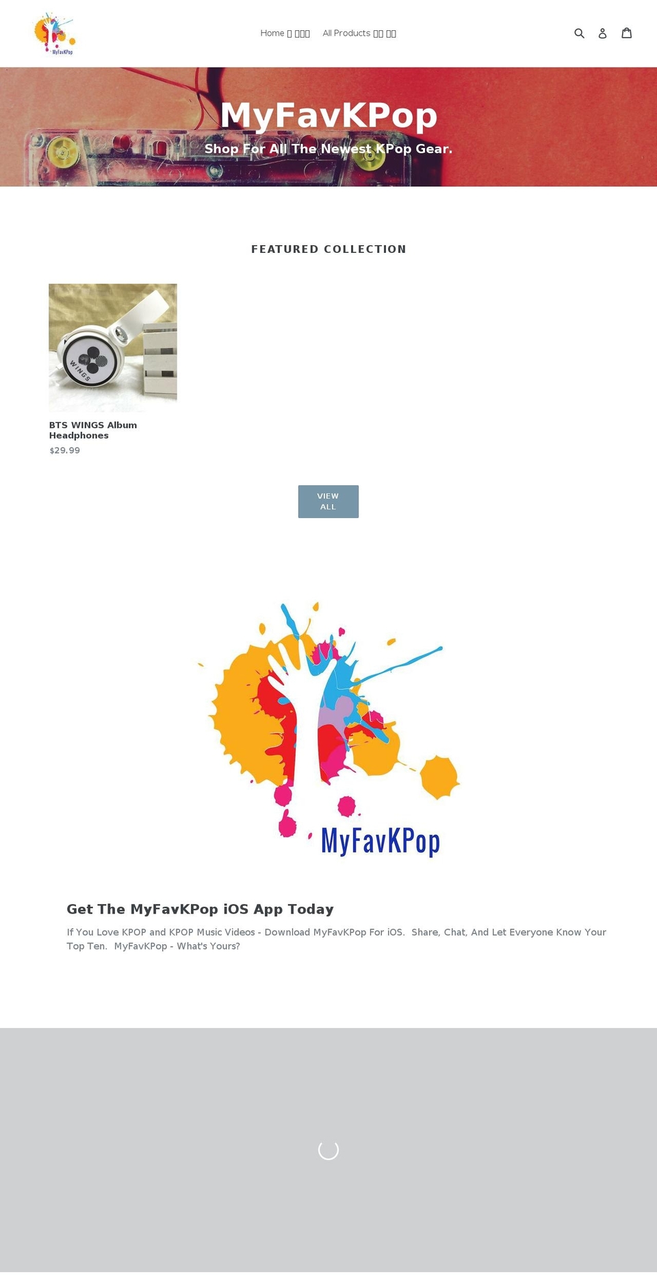 myfavkpop.com — Shopify storefront screenshot