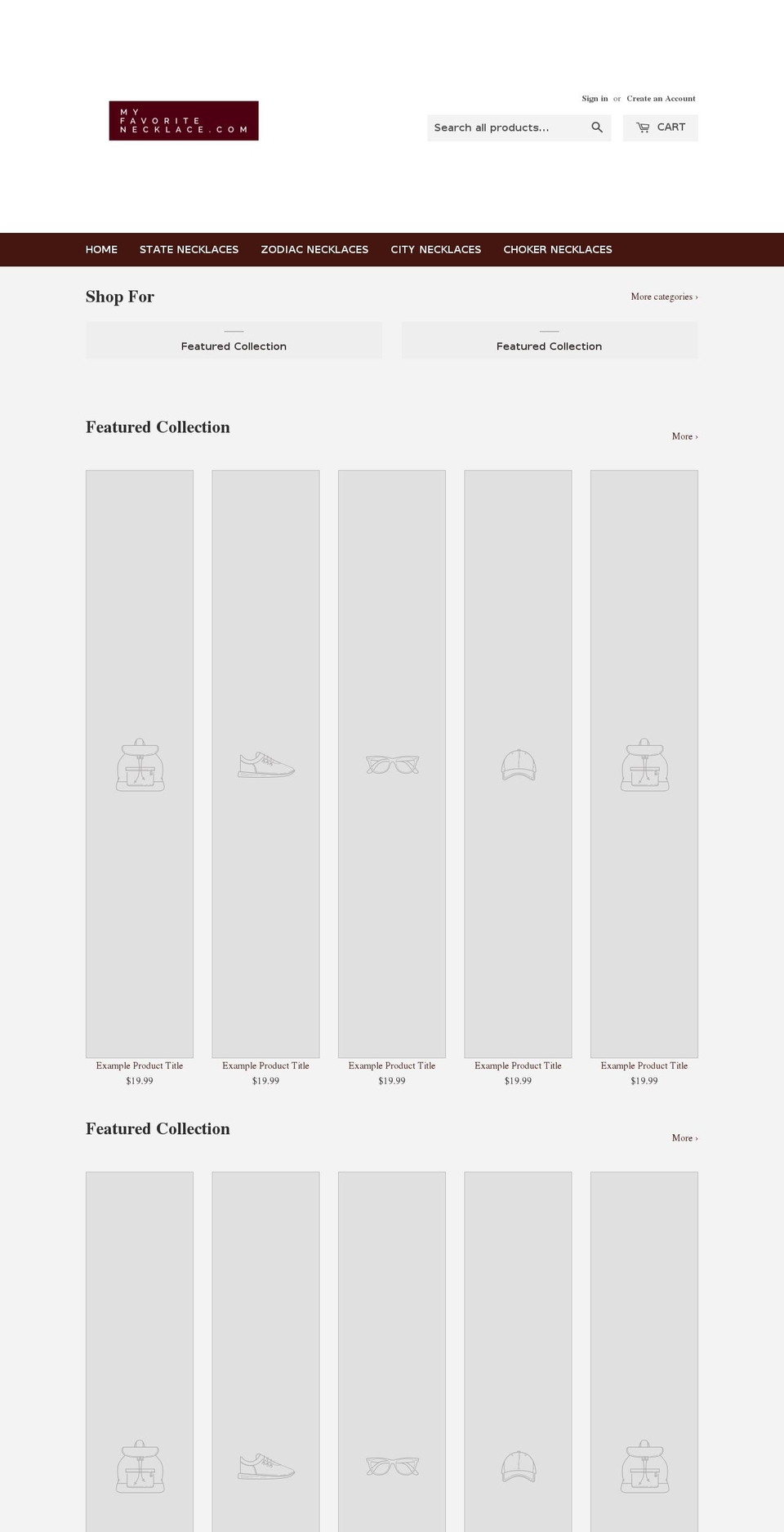 myfavoritenecklace.com — Shopify storefront screenshot