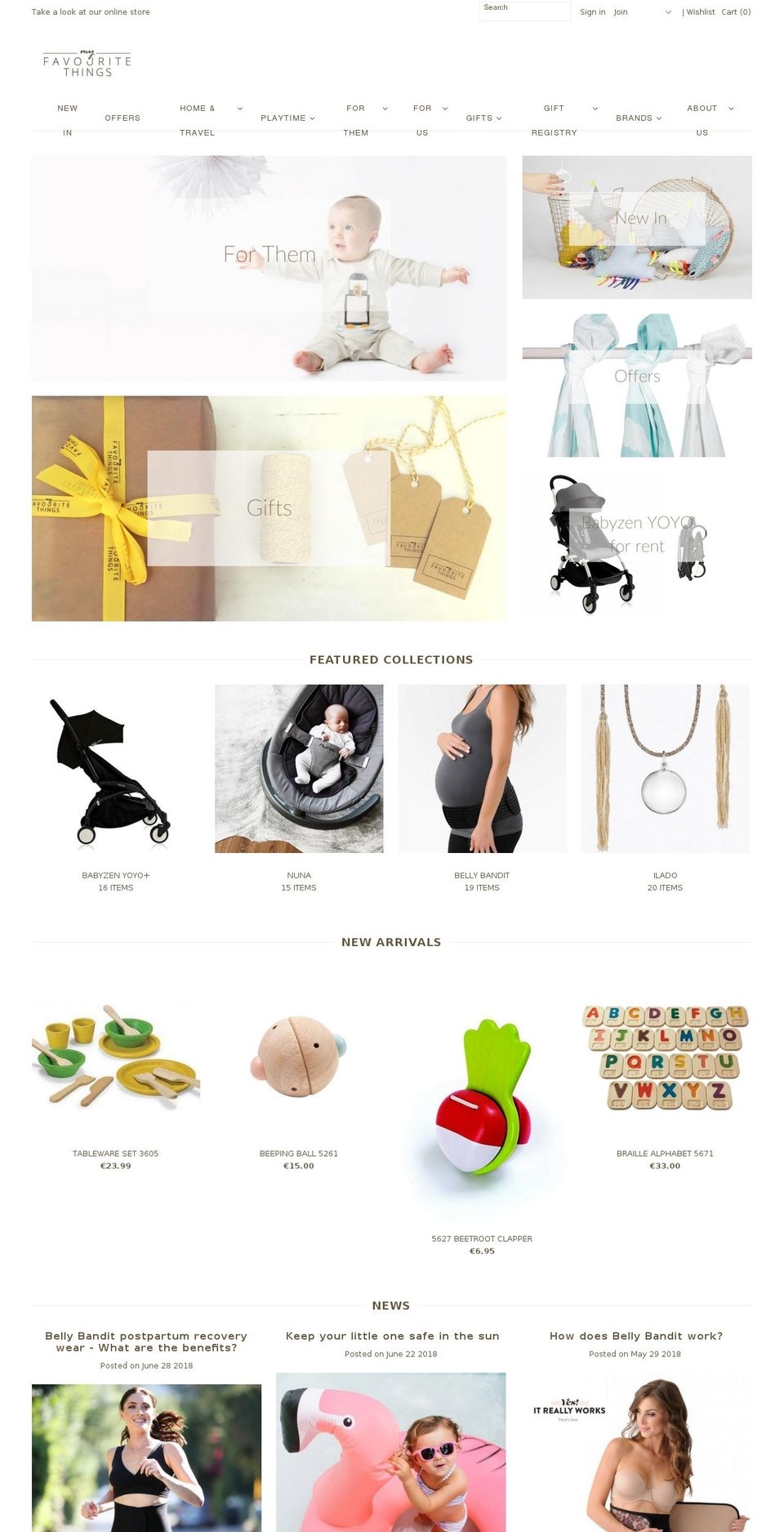myfavouritethingsshop.com — Shopify storefront screenshot