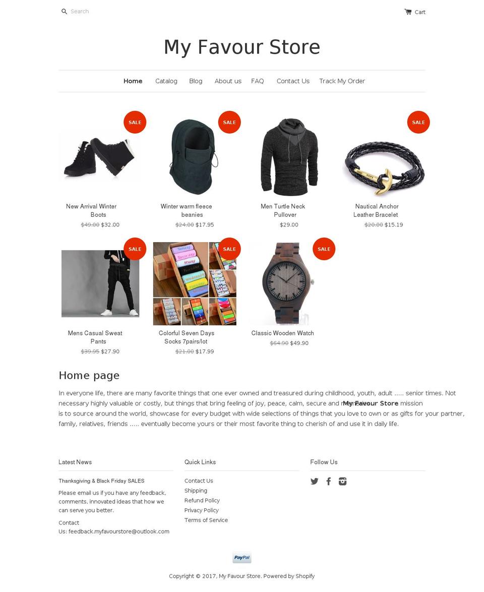 myfavourstore.com shopify website screenshot