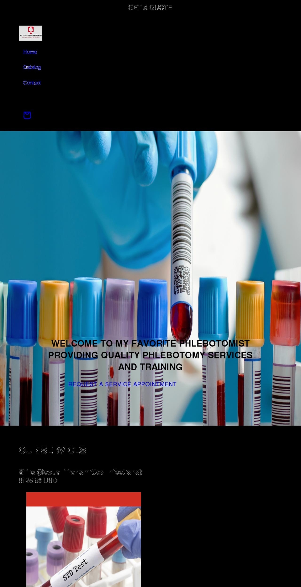 myfavphlebotomist.com shopify website screenshot