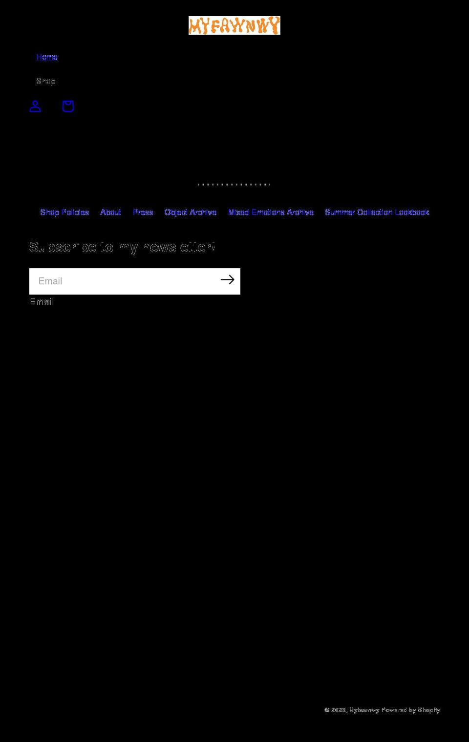myfawnwy.com shopify website screenshot