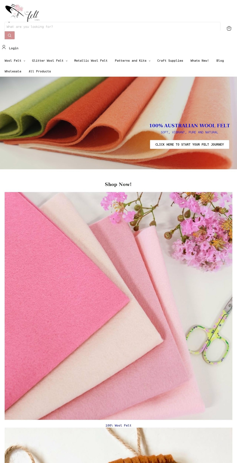 myfeltlady.com — Shopify storefront screenshot