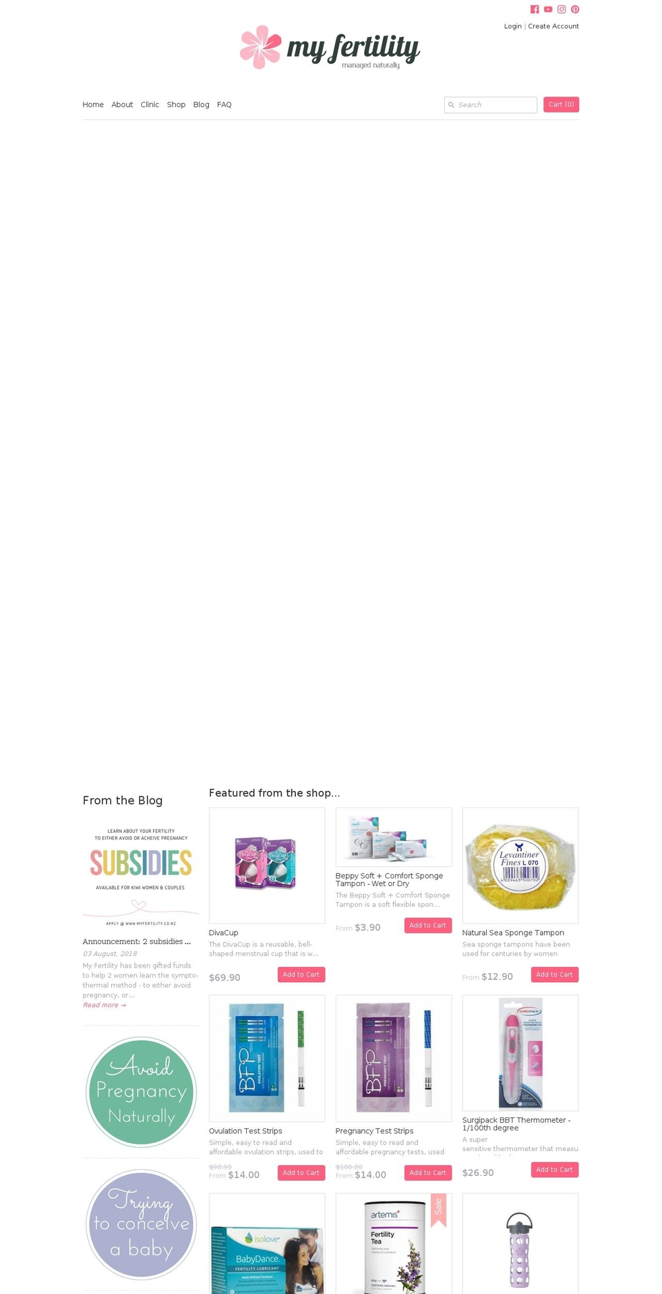 myfertility.co.nz shopify website screenshot