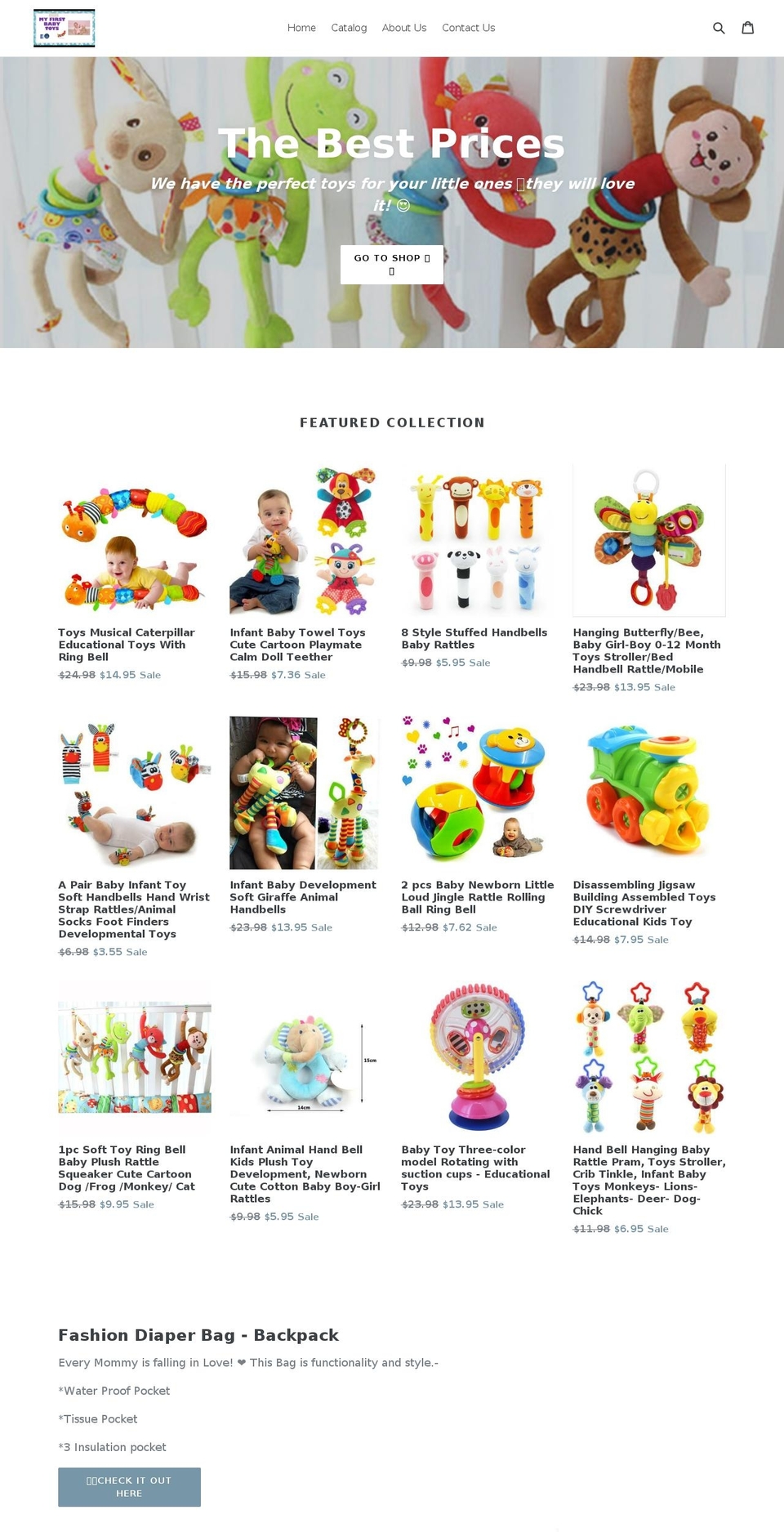 myfirstbabytoys.com — Shopify storefront screenshot