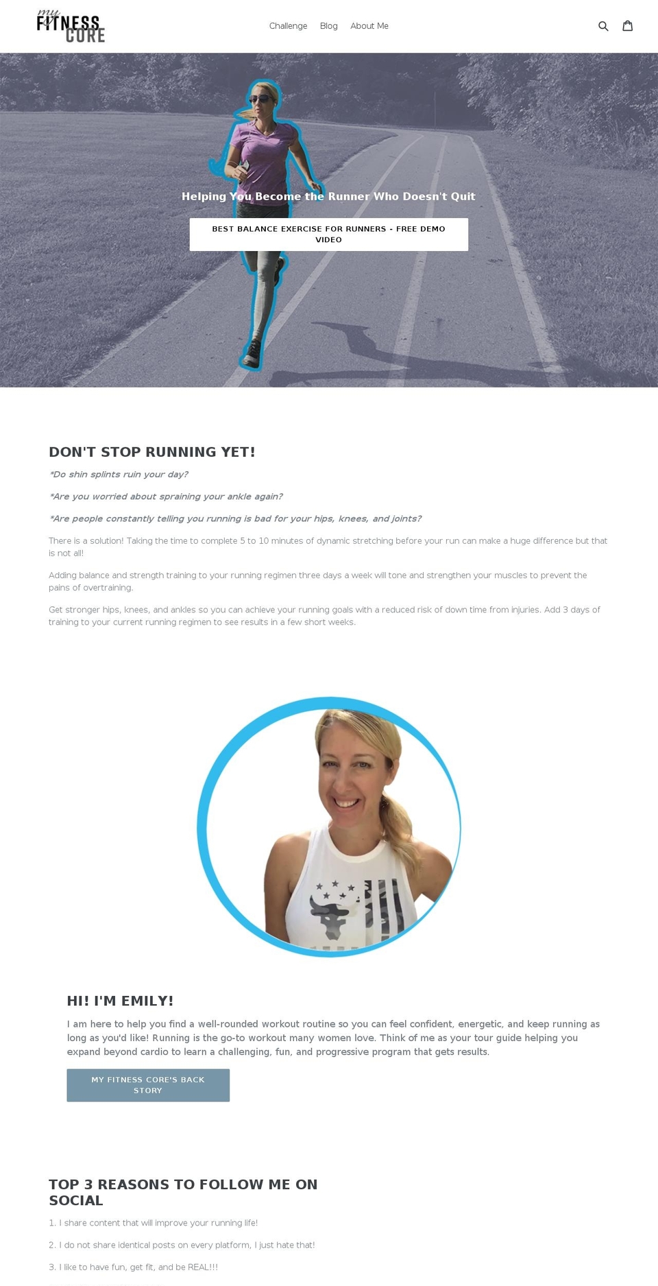 myfitnesscore.com — Shopify storefront screenshot