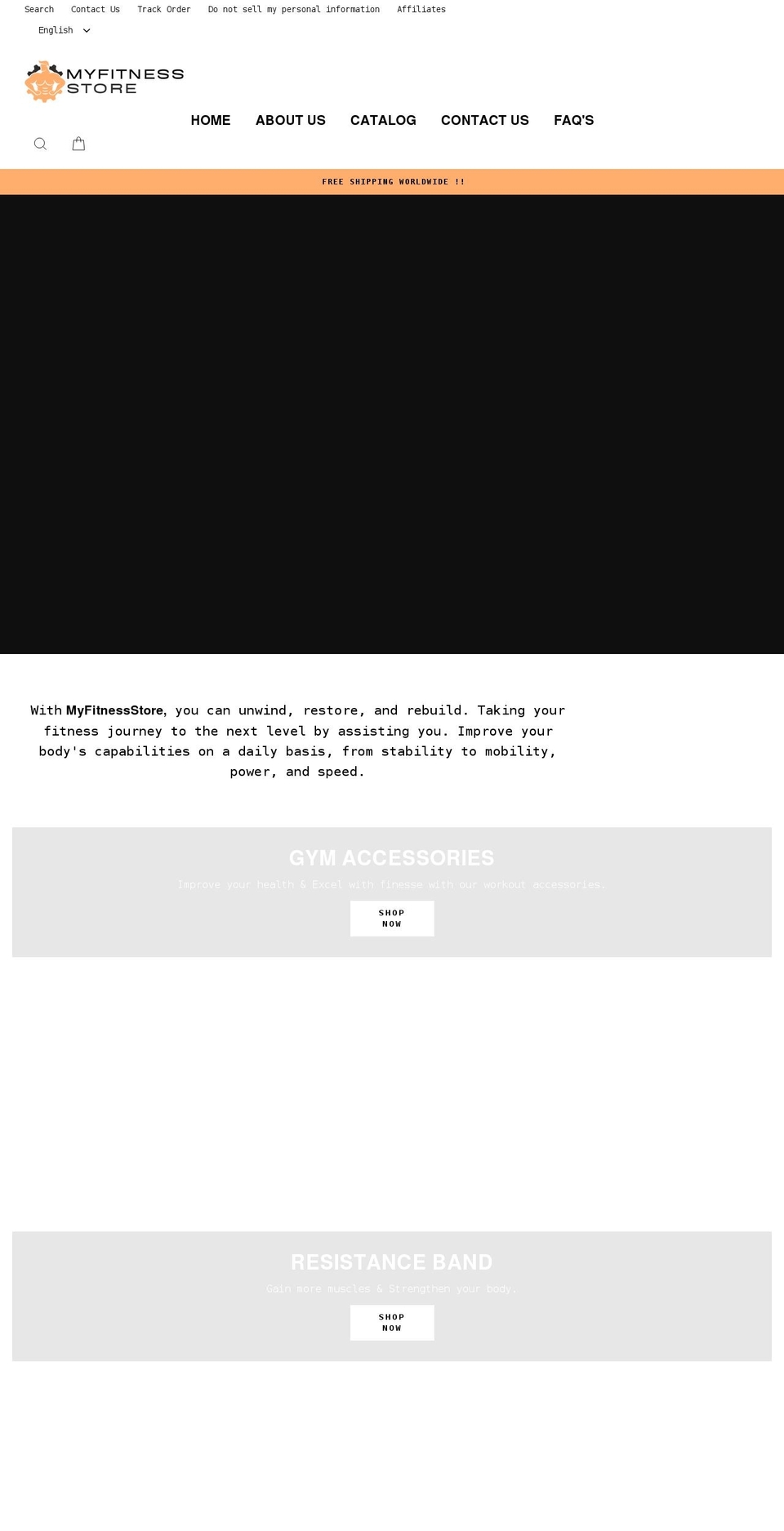 myfitnessstore.net shopify website screenshot