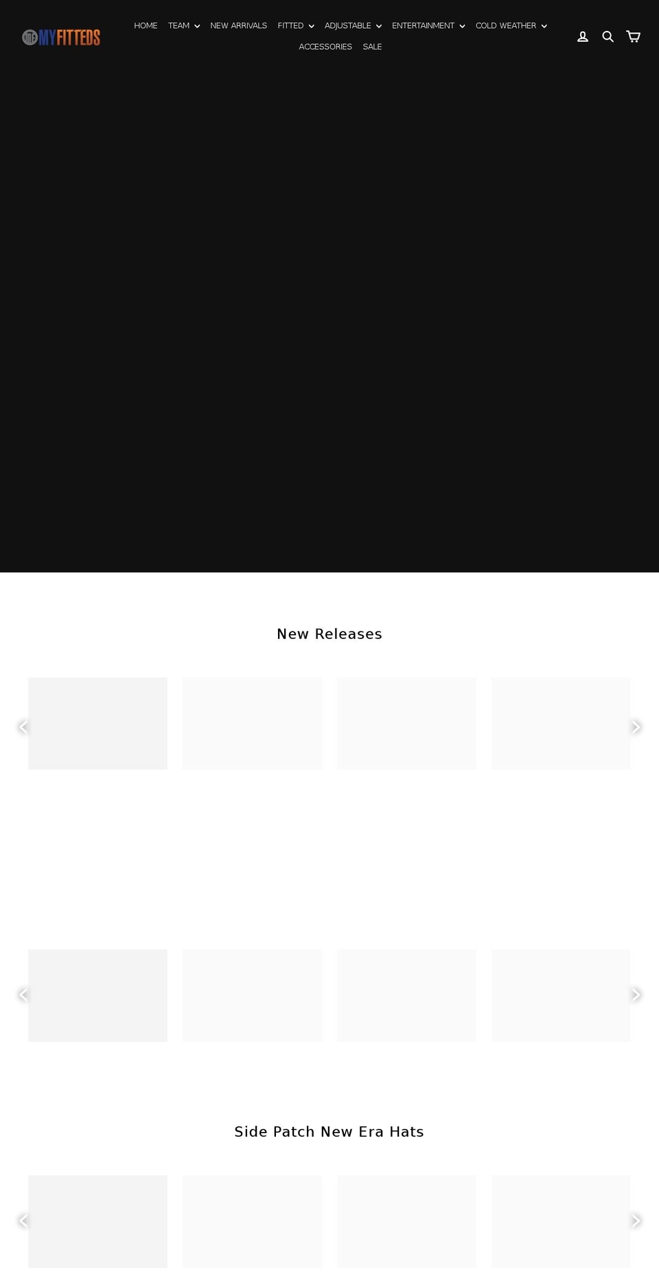 myfitteds.com — Shopify storefront screenshot