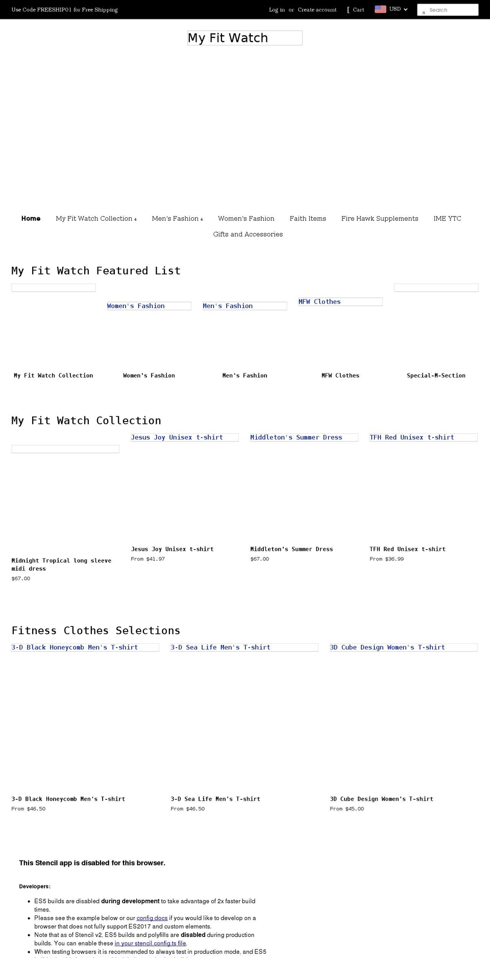 myfitwatch.net shopify website screenshot