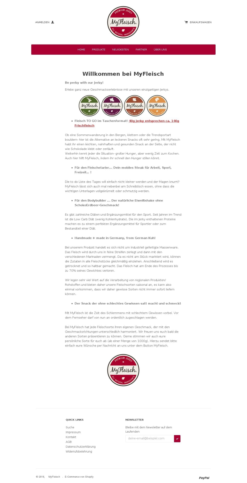 myfleisch.com — Shopify storefront screenshot