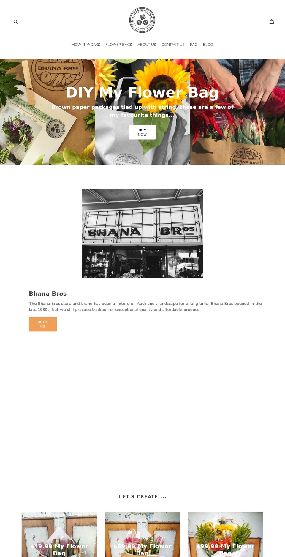 myflowerbag.com — Shopify storefront screenshot