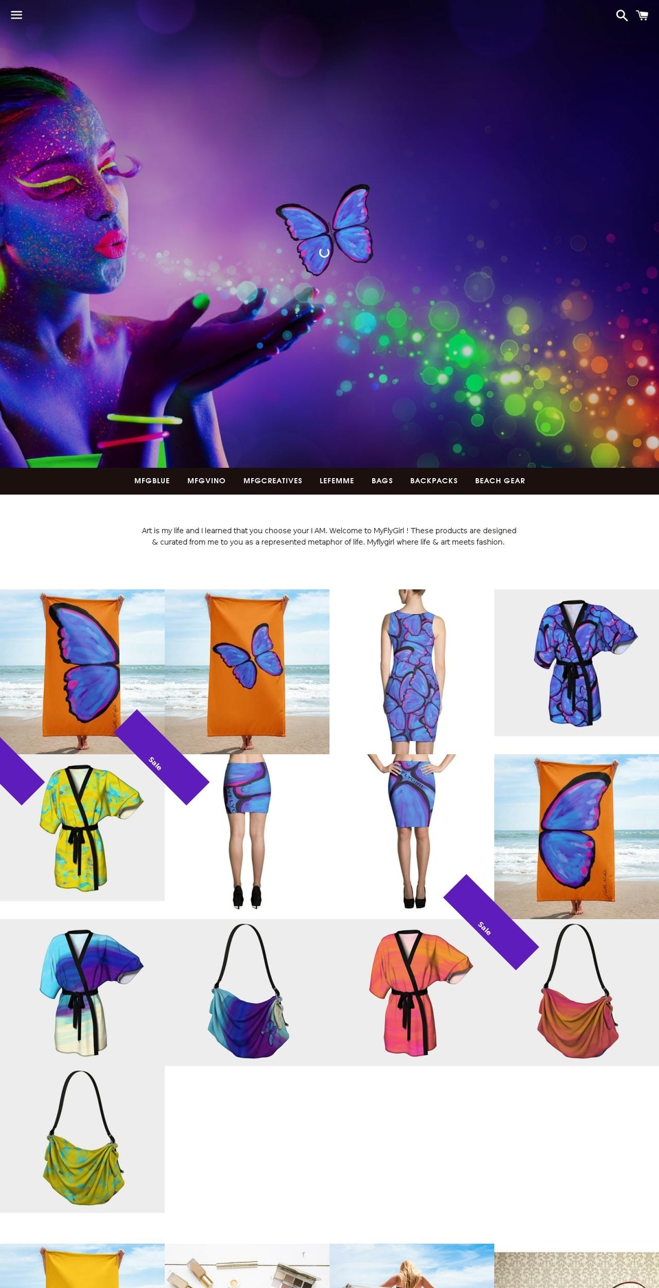 myflygirl.com — Shopify storefront screenshot
