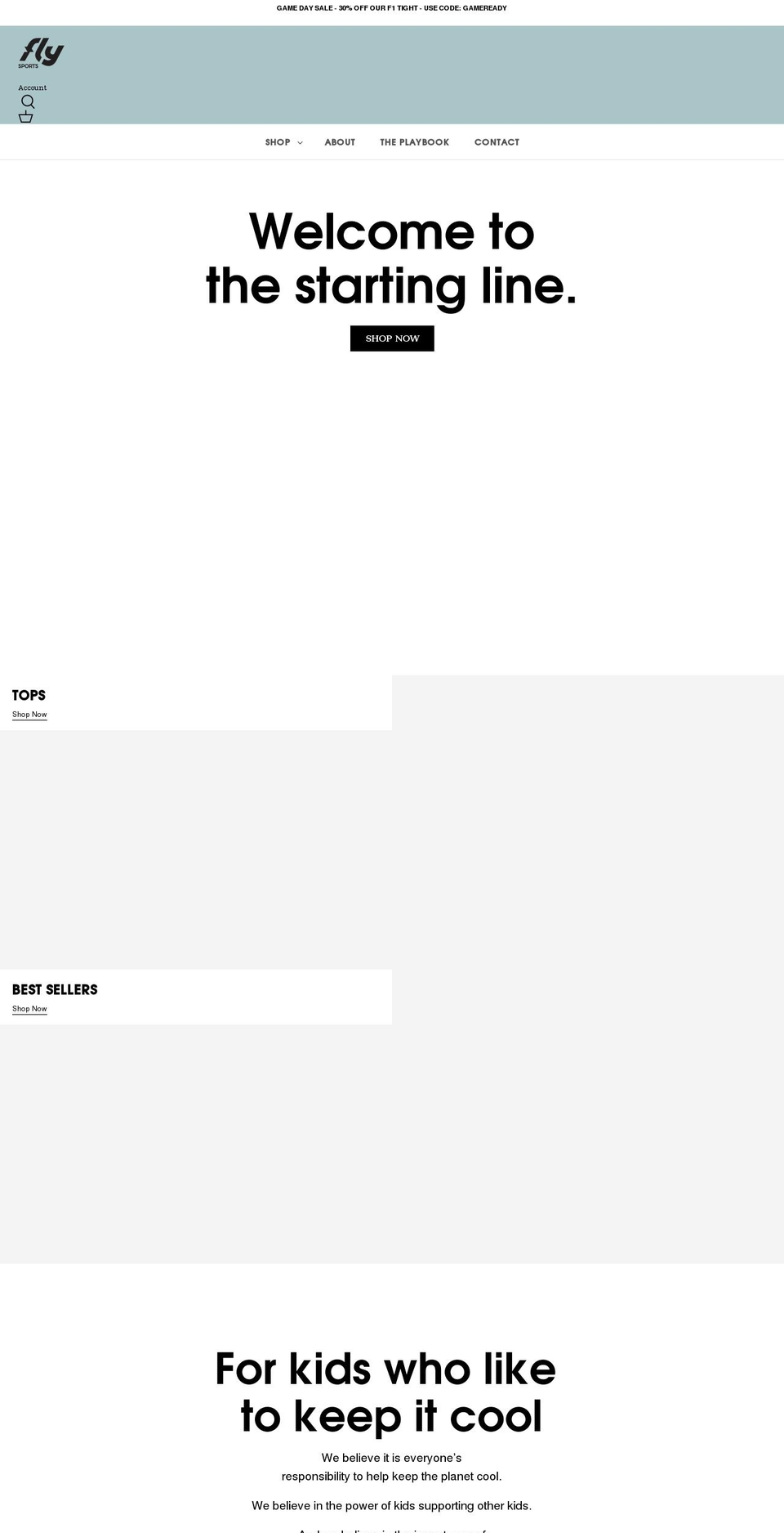 myflysports.com shopify website screenshot