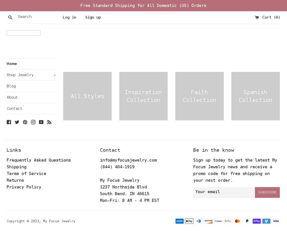 myfocusjewelry.com shopify website screenshot