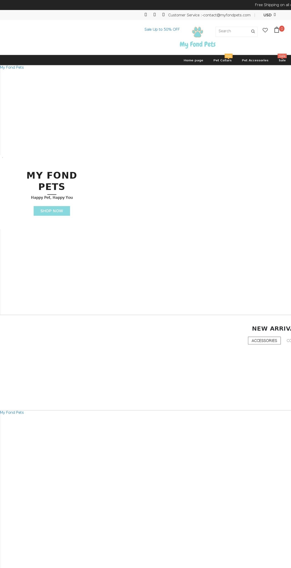 Design Slic Shopify theme site example myfondpets.com