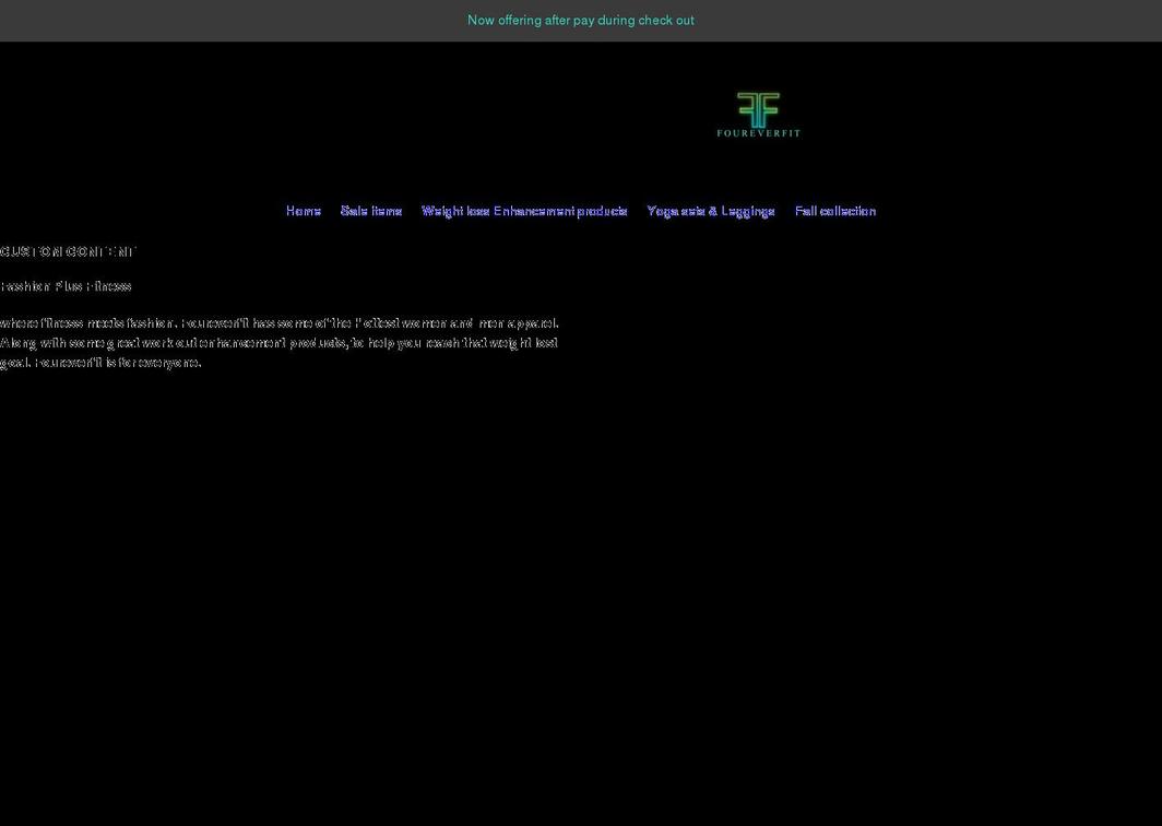 myfoureverfit.com shopify website screenshot