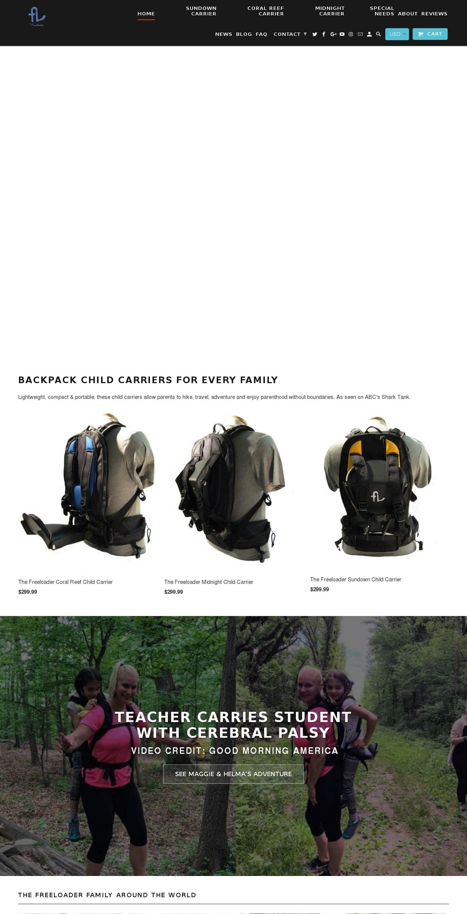 myfreeloader.com — Shopify storefront screenshot