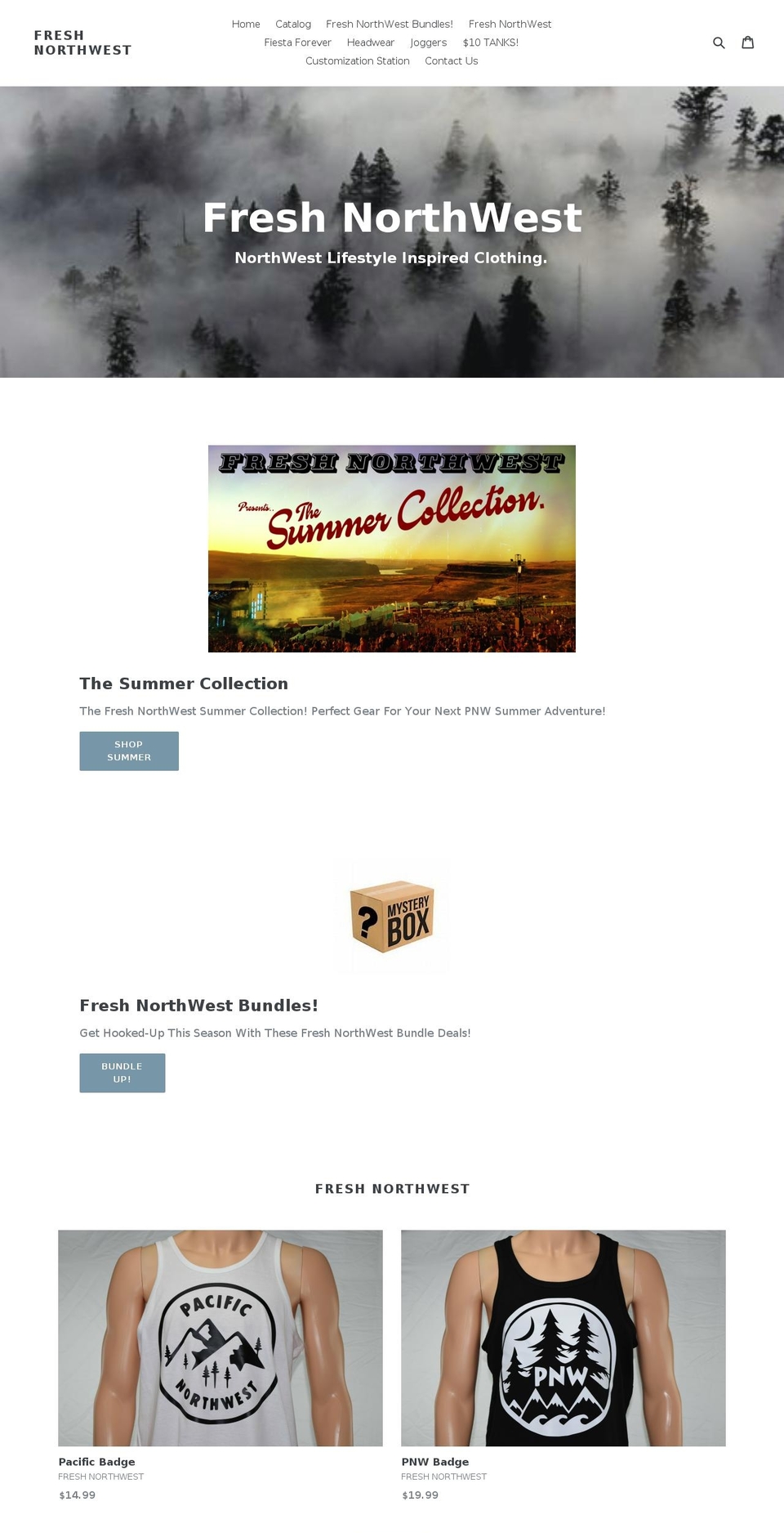 myfreshnw.com — Shopify storefront screenshot