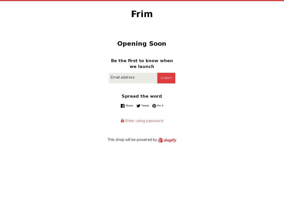 myfrim.com shopify website screenshot